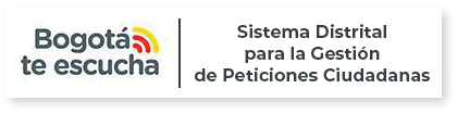 Ícono y enlace al Sistema Distrital para la Gestión de Peticiones Ciudadanas