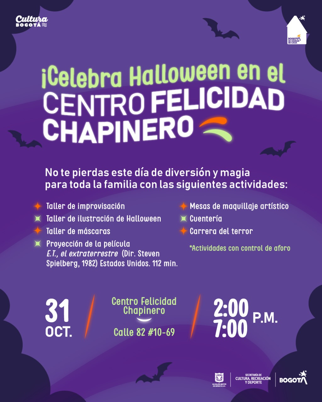 Jornada de Halloween en Centro felicidad chapinero CEFE