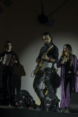 Guitarrista en escenario