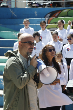 Secretario de Cultura, Santiago Trujillo se dirige al público