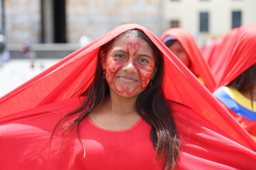 Mujer indígena en Bogotá